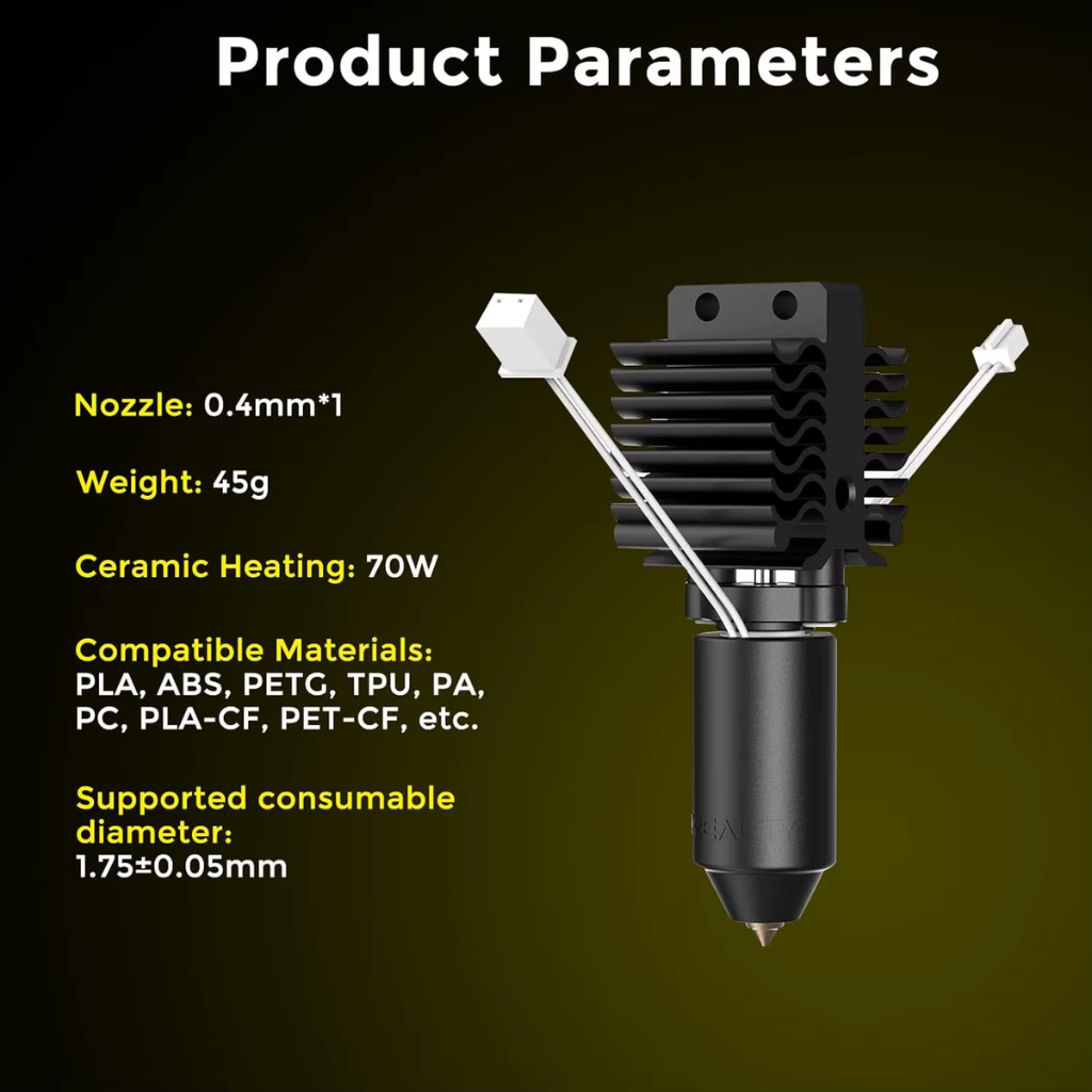 Hotend Original Creality Ender-5 Max 300°C 70W Alta Vazão Cerâmico | PN: 4001030151