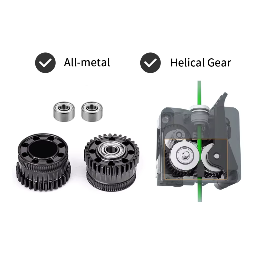 Upgrade Premium | Engrenagem  Extrusora | Creality K2 Plus / HI | All Metal | Alta Durabilidade