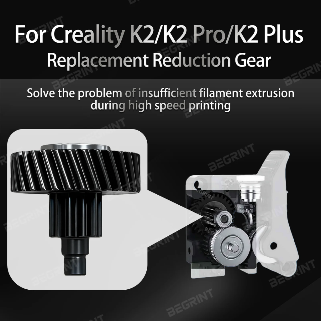 Engrenagem Redutora Extrusora Creality K2 K2 Pro K2 Plus | Aço Temperado Alta Precisão