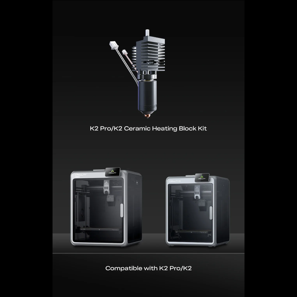 Hotend Cerâmico | Creality K2 | K2 Pro | ORIGINAL | 300°C | 70W | Bico Quick Swap | 0.4mm