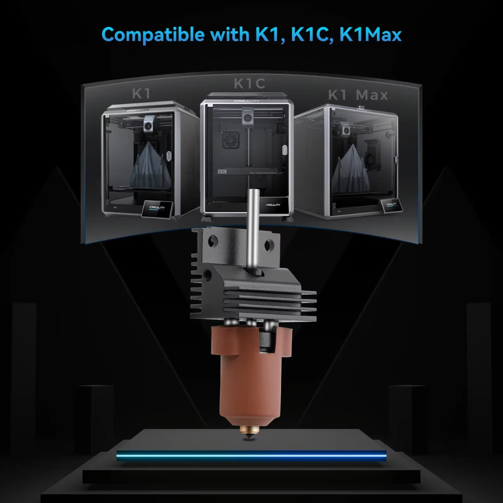Hotend Cerâmico Creality K1 K1C K1 Max K1 SE All Metal Quick Swap 0.4mm 60W 300°C