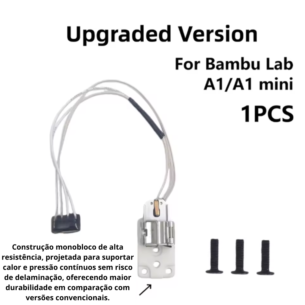 Conjunto Aquecimento Hotend Bambu Lab A1 A1 Mini | Heating Assembly Atualizado | Alta Durabilidade