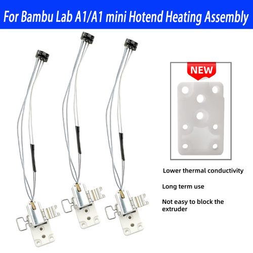 Conjunto Aquecimento Hotend Bambu Lab A1 A1 Mini | Heating Assembly Atualizado | Alta Durabilidade