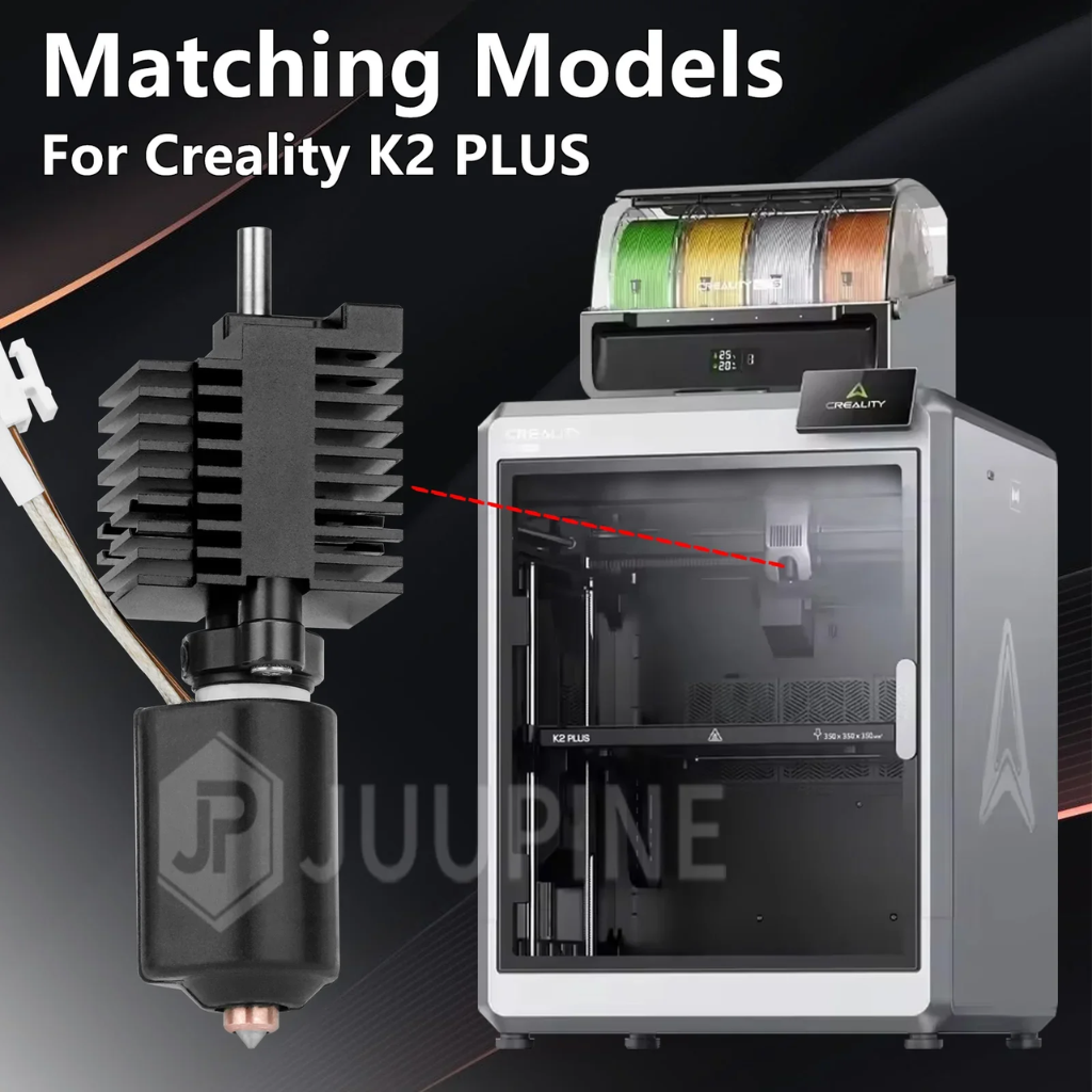 Hotend K2 Plus Cerâmico |  350°C | Nozzle 0.4mm | Troca Rápida | Alto Fluxo | Creality K2P