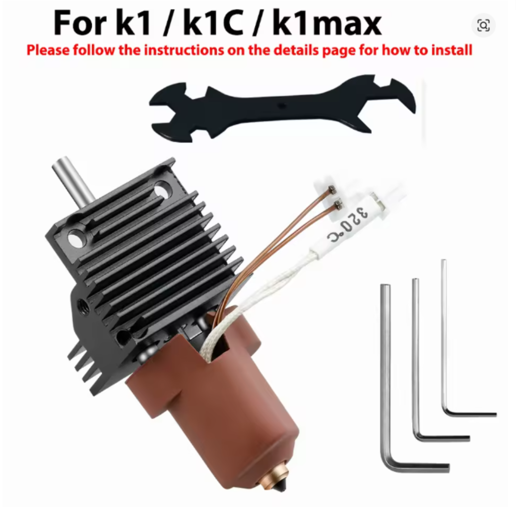 Hotend Cerâmico Creality K1 K1C K1 Max K1 SE All Metal Quick Swap 0.4mm 60W 300°C