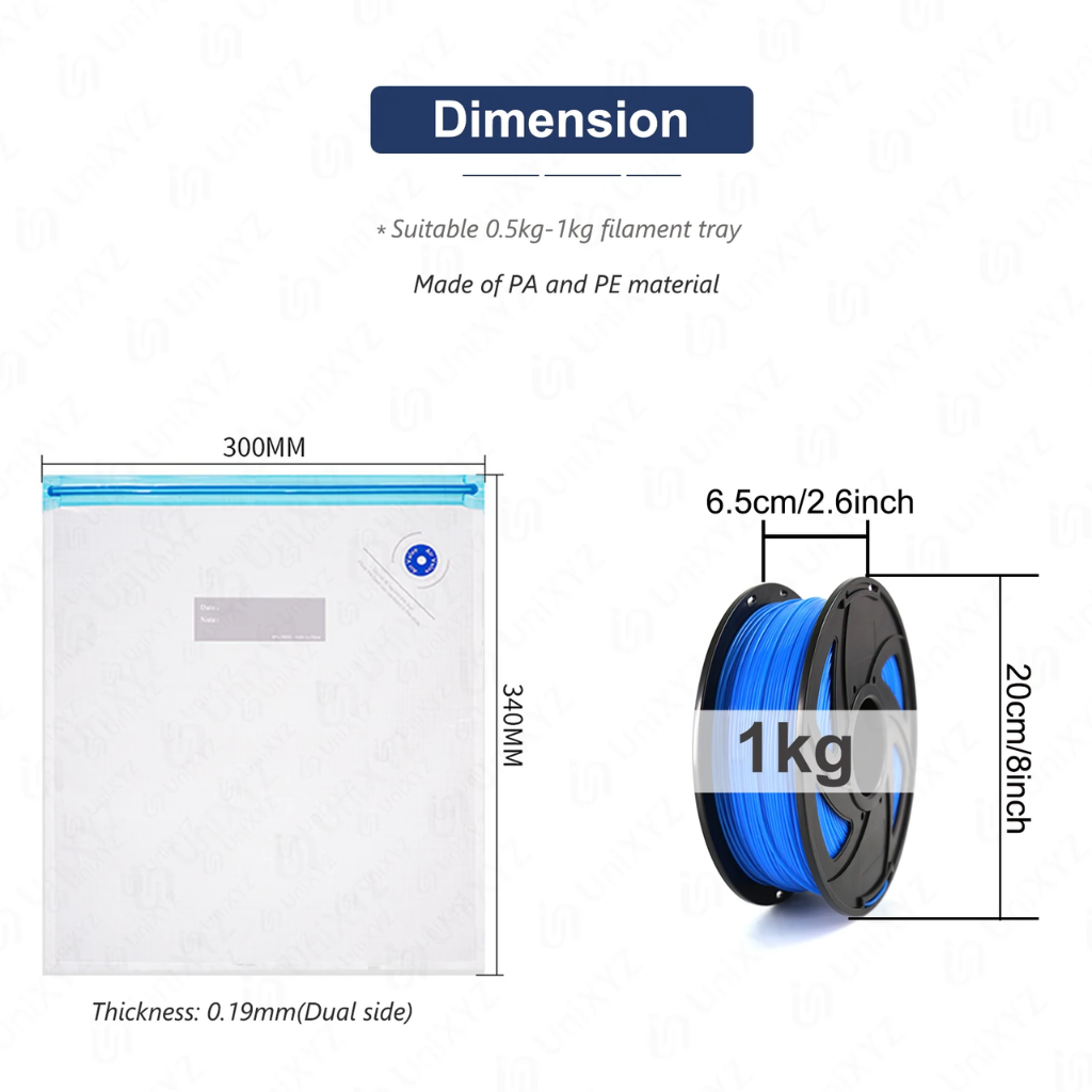 Kit 10 Sacos A Vácuo Para Filamento 3D + Bomba Elétrica | PLA PETG ABS TPU | Proteção Contra Umidade