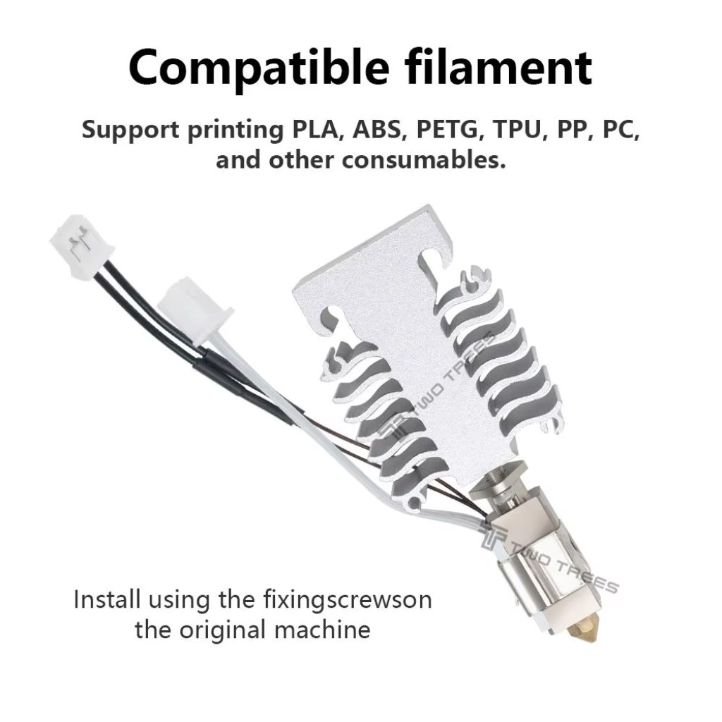 Hotend Ender 3 V3 SE Completo 24V 60W Cerâmico Termistor Resistência Upgrade